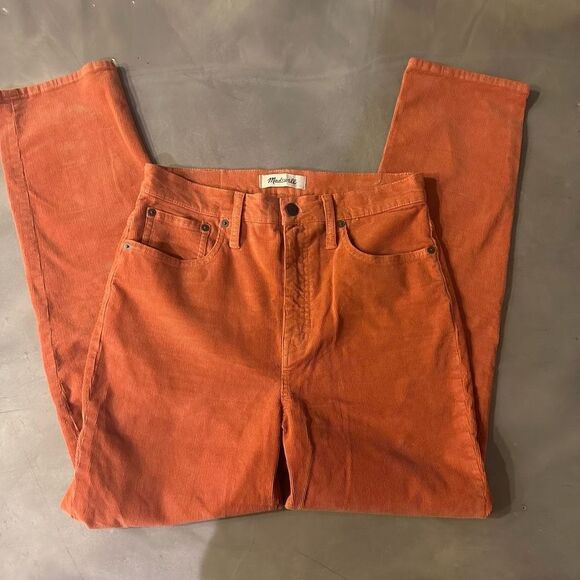 Madewell classic straight Jean 28t orange corduroy - Picture 2 of 9